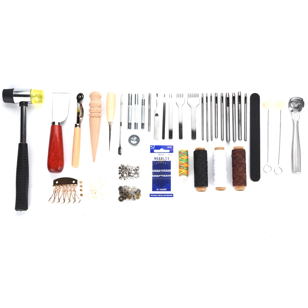 42PCS Leather Craft Tools Set  - Groover Stitching Tool recension och pris