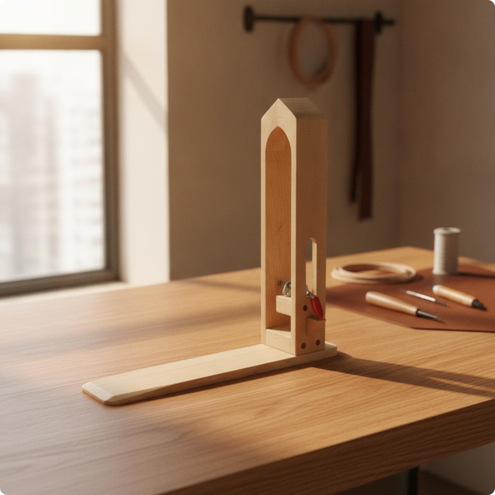 Beechwood Leather Sewing Clamp - Leatherwork Hand Press recension och pris