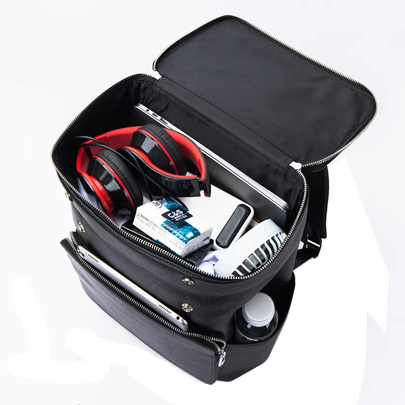 Genuine Leather Men Backpack 1 - Leather Work Rucksack Mens recension och pris